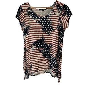 HH1 - small red white and blue tee size S ANNE FRENCH